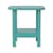 Flash Furniture Blue 2 Tier Adirondack Style Patio Side Table LE-HMP-1035-1517H-BL-GG - alternate 2